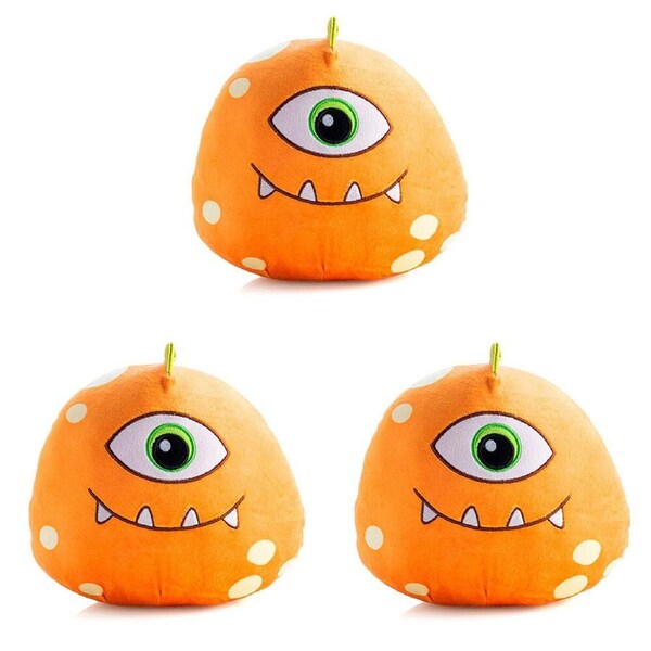 3PK Smooshos Pal Squishy Velour Plushie Kids Toy 22x16x22cm Monsterling Borg