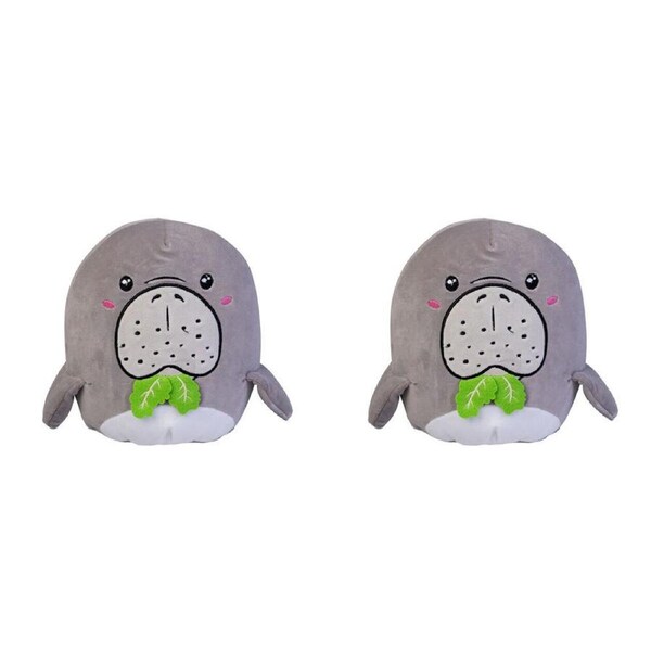 2PK Smooshos Pal Squishy Super Soft Velour Plushie Kids Toy 22x16x22cm Dugong