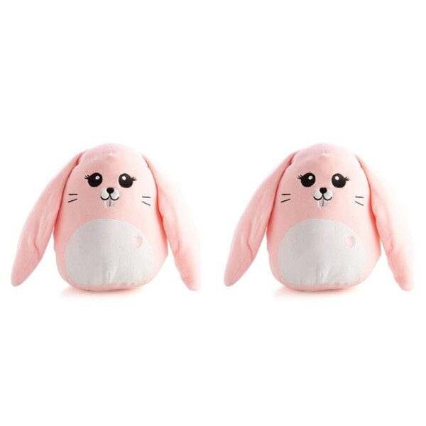 2PK Smooshos Pal Squishy Velour Plushie Kids Toy 22x16x22cm Bunny Rabbit