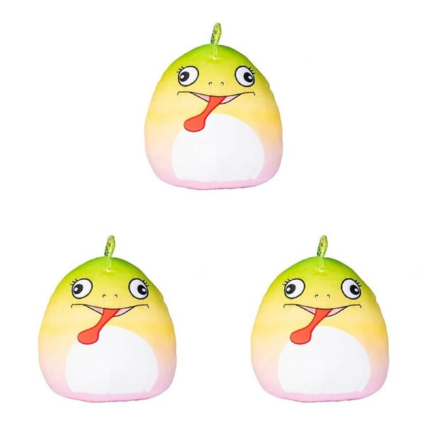 3PK Smooshos Pal Squishy Super Soft Velour Plushie Kids Toy 22x16x22cm Chameleon