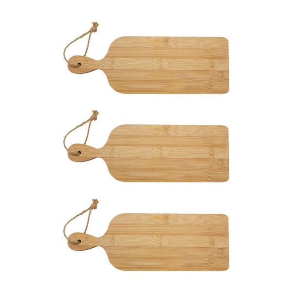 3PK Boyle Bamboo Chopping & Serving Board Small For Kitchen/Crafts 32x11.5x1.2cm