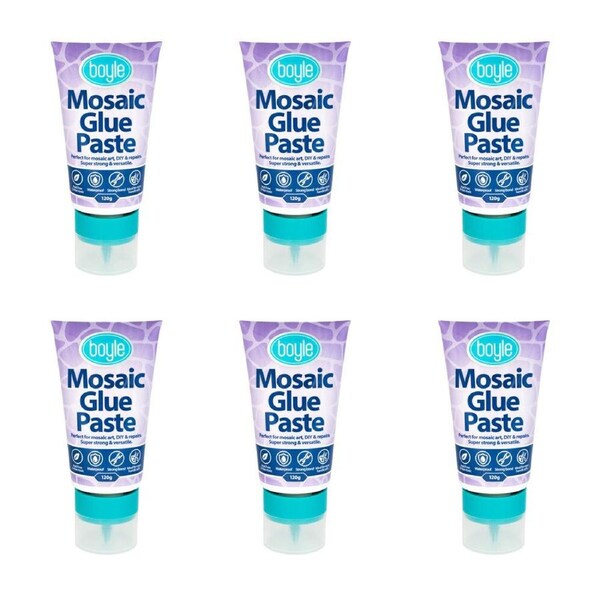6PK Boyle Mosaic/Craft Adhesive Glue Paste 120g Non-Toxic Multipurpose 3y+