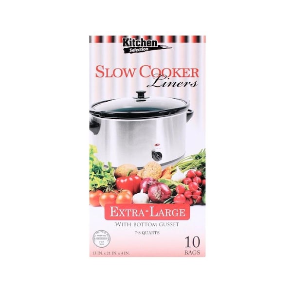 Kitchen Selection Slow Cooker Liners Extra Large 7-8 Quarts 10 Bags