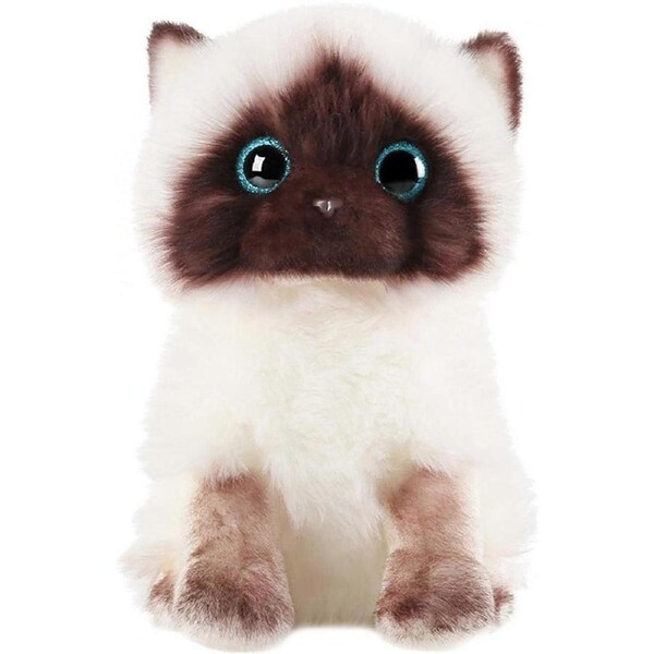 JOYBUY Cuddly Emulation Siamese Cat Stuffed Animals Toy Cushion Doll, Siamese Cat Plushie Toys Best Birthday Christmas Fiesta Great Gifts (8" /20cm)