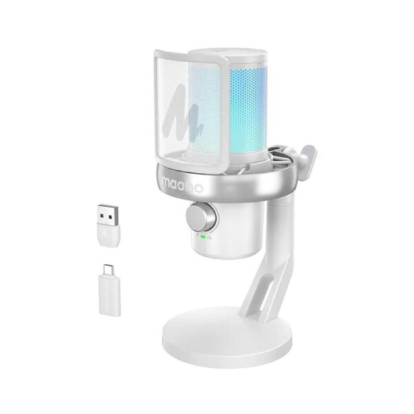 MAONO DM40 Pro USB / Wireless Desktop Gaming Microphone (White)