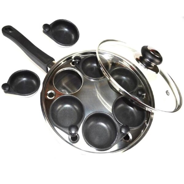 P&P 6 Egg Poacher Pan with Non-Stick Cups and Lid