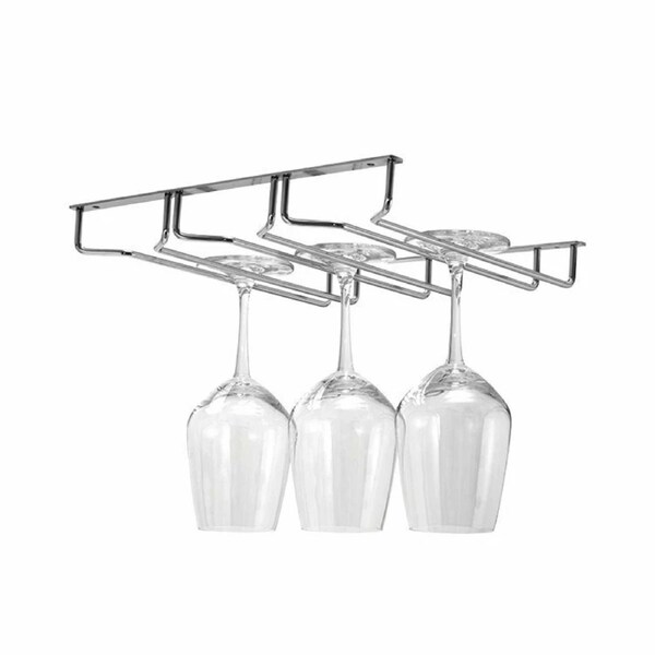 P&P Triple Row Wine Glass Rack 28cm Hanging Bar Organizer