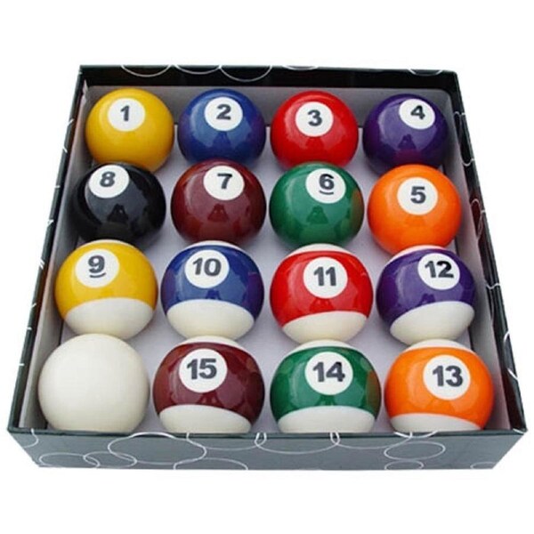 P&P 2 Inch Pool Table Balls Set Kelly Billiard 16 Piece