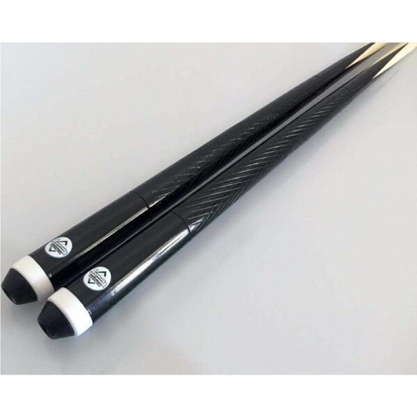 P&P 2x 36 Inch Kids Pool Cues Black Two Piece Design