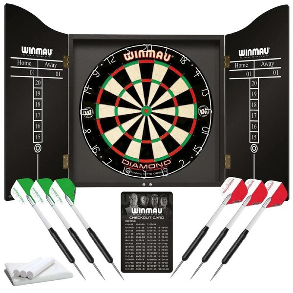 P&P Dartboard Set with Cabinet and Accessories