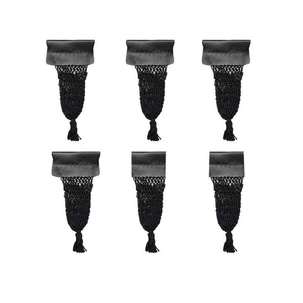 P&P Pool Table Pocket Set Black Leatherette with Net