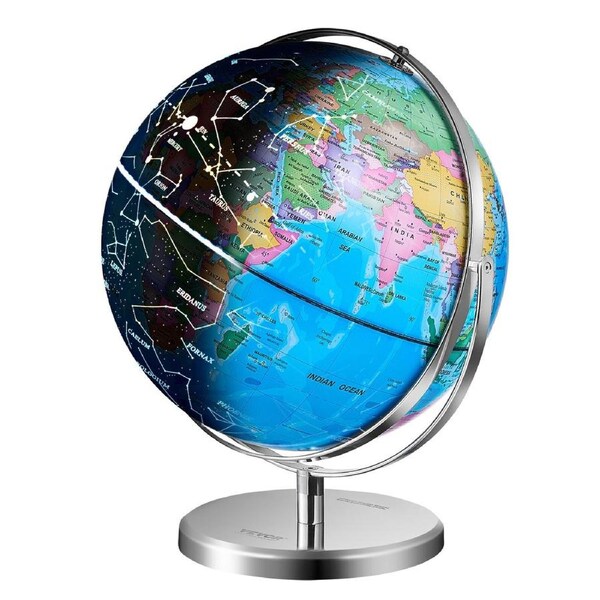 P&P Illuminated World Globe with Stand and Constellations
