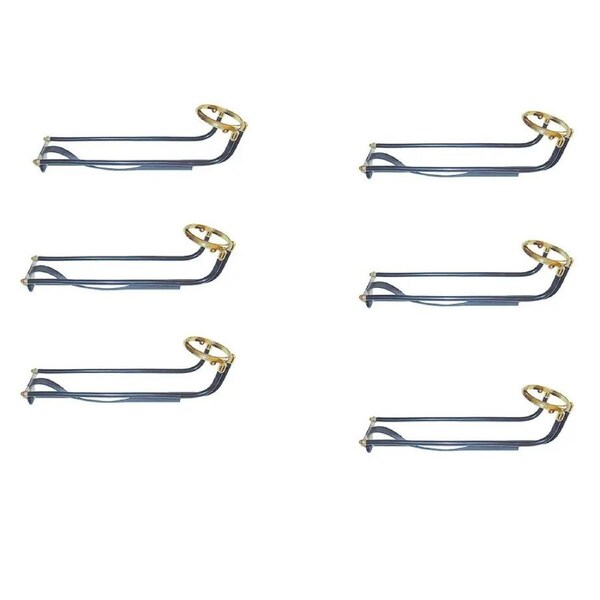 P&P Brass Rail and Net Pockets Set of 6 for Pool Table