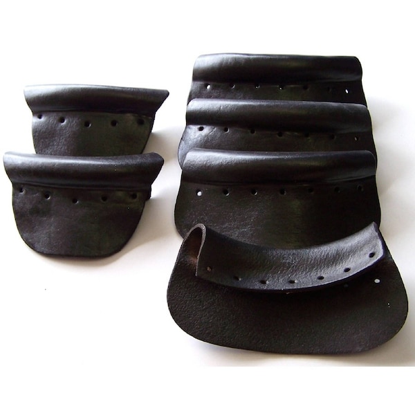 P&P Thick Moulded Leather Pockets Set of 6 for Pool Table
