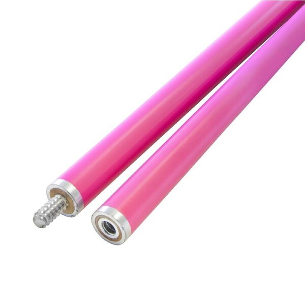 P&P Pink Neon Pool Cue Stick 2 Piece with Leather Grip