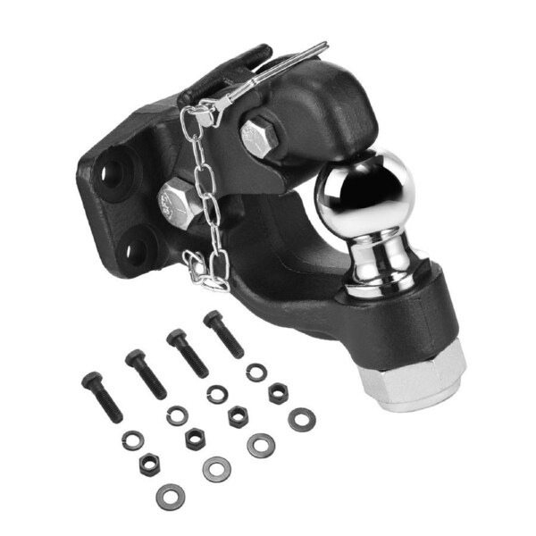 P&P Pintle Hitch with Ball for Lunette Ring Towing
