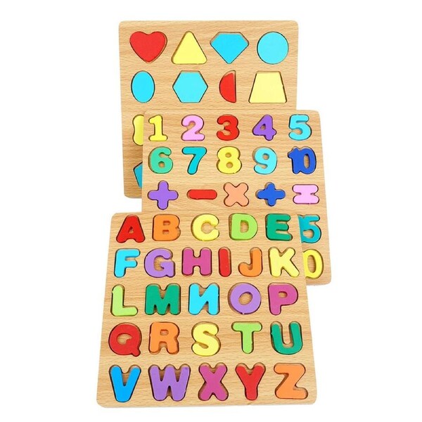 P&P Montessori 3D Wooden Puzzle Toys for Toddlers