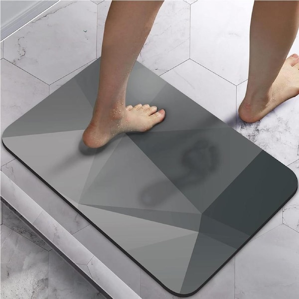 P&P Diatomaceous Earth Bath Mat Non-Slip Bathroom Shower Rug
