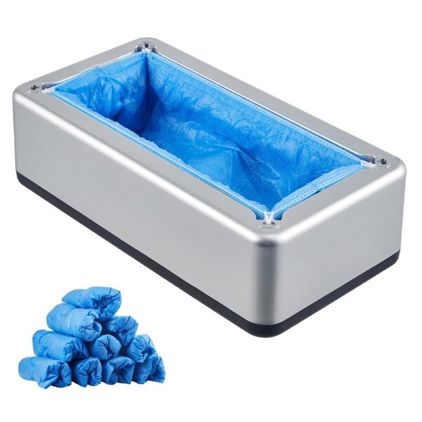 P&P Shoe Cover Dispenser with 100 Disposable Plastic Covers