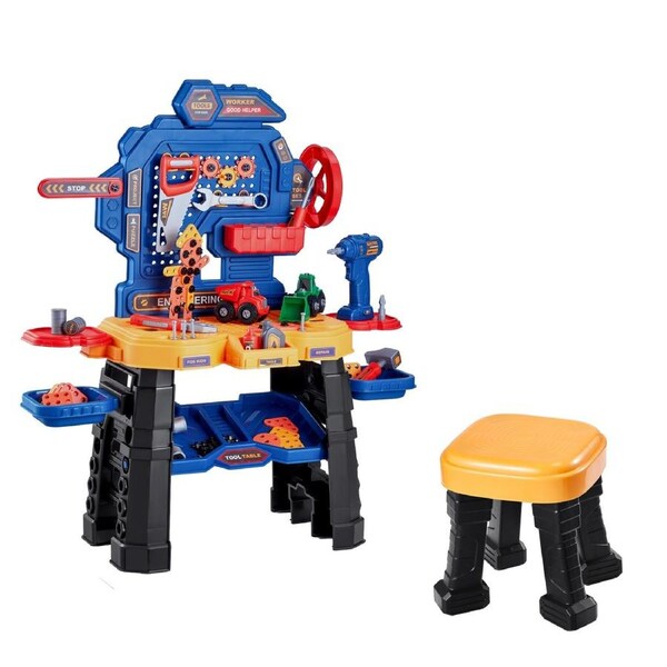 P&P Kids Tool Workbench Set with Drill and Accessories