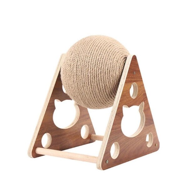 P&P Sisal Cat Scratcher Ball Toy for Indoor Pet Play