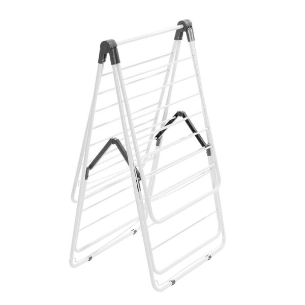 P&P Foldable 2-Tier Drying Rack with 31 Rods and Sock Clips White