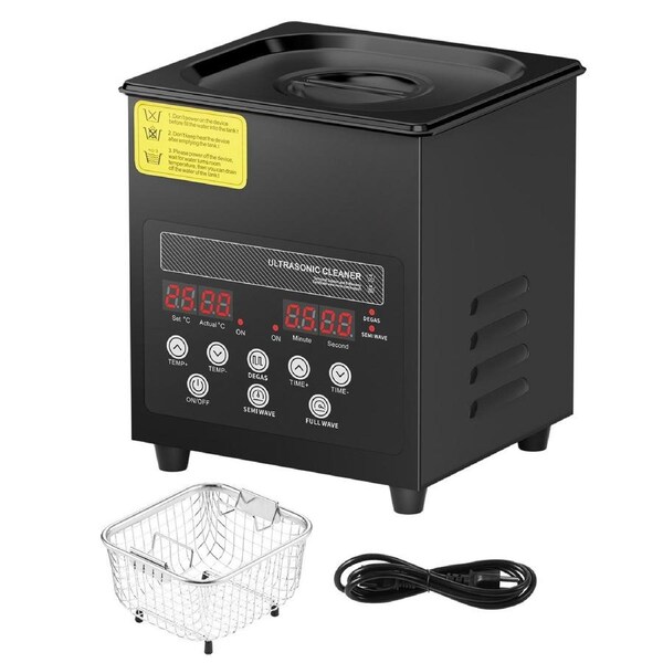 P&P 2L Ultrasonic Cleaner with Basket, Timer, and Heater