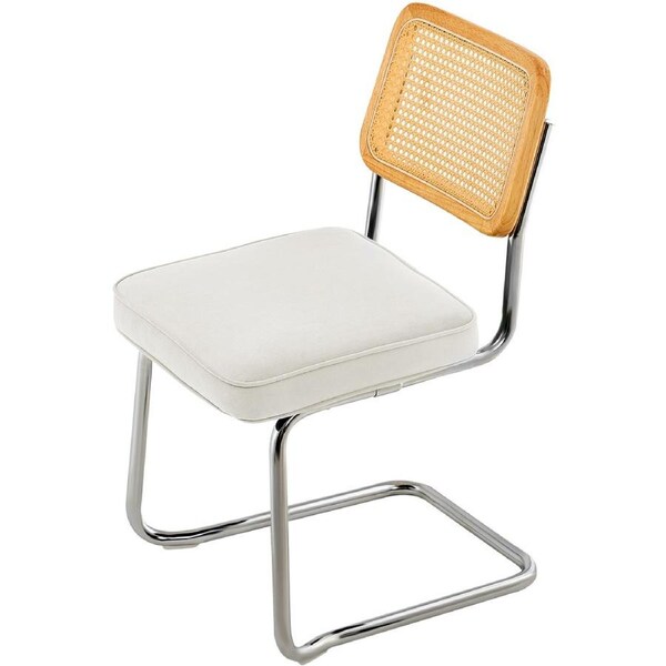 P&P Outdoor Rattan Chairs Set of 2 with Cushions White