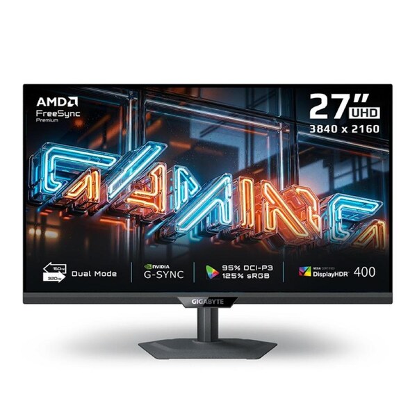 Gigabyte 27in 4K UHD 160Hz/FHD 320Hz Dual Mode SS IPS Gaming Monitor (M27UP)