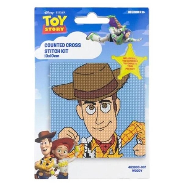 Disney Mini Counted Cross X Stitch Toy Story Woody Kit
