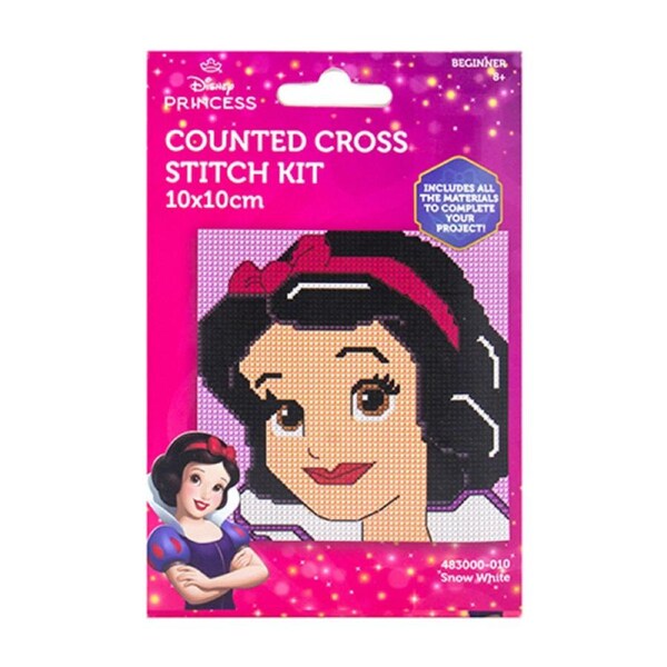 Disney Mini Counted Cross X Stitch Snow White Beginners Kit
