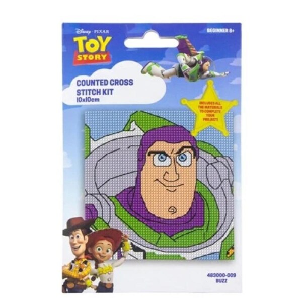 Disney Mini Counted Cross X Stitch Toy Story Buzz Kit
