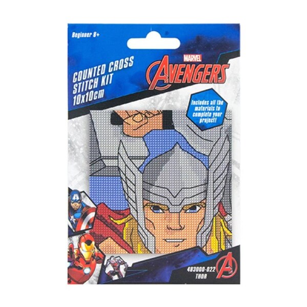 Disney Mini Counted Cross X Stitch Marvel Thor Kit