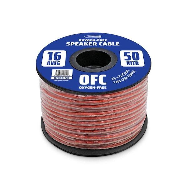 Weconic Oxygen Free 50m Twin Speaker Cable 16AWG OFC16-50