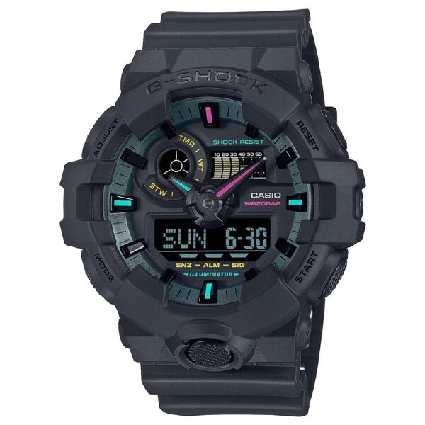 G-Shock Black Large Case Men's 200m Digi-Analog Sports Watch GA-700MF-1A
