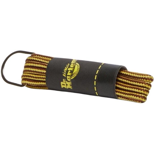 Dr. Martens 65cm Cotton Round Shoe Laces fits 3 Eye Shoes in Brown Yellow