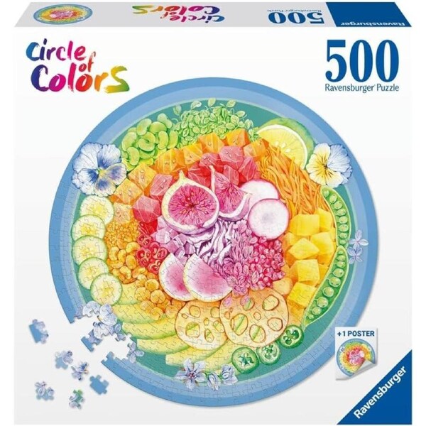 Ravensburger Puzzle 500pc - Circle of Colours Poke Bowl