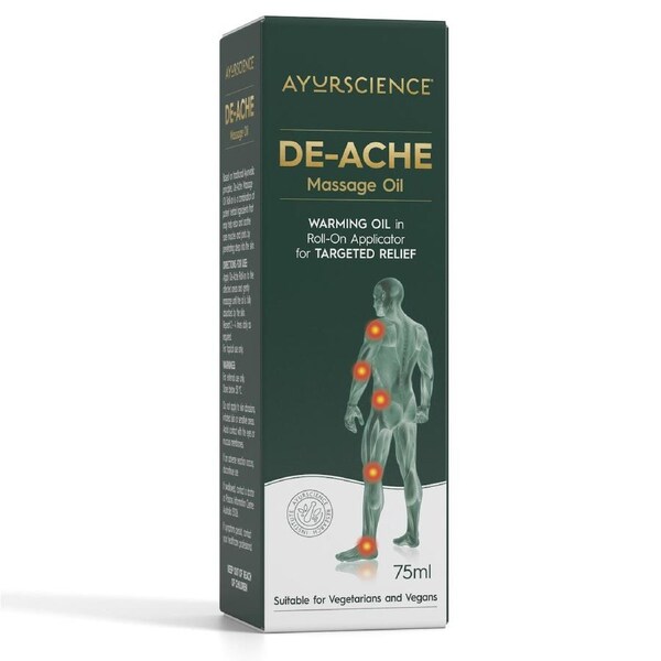 AyurScience De-Ache Roll-On Massage Oil 75ml