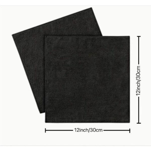 Black Microfibre Barista Cloth – Espresso Cleaning Towel for Café & Home Use-2 pack