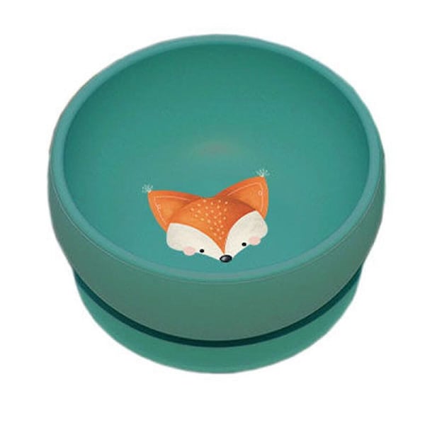 Sassi Baby/Toddler Microwaveable Silicone Feeding Meal Bowl Crunchy The Fox 6m+