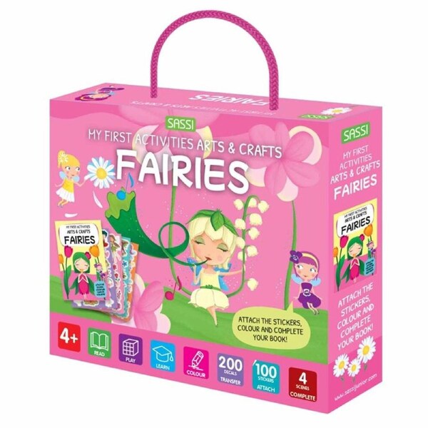 Sassi Arts & Crafts Kids Activity Sticker Colouring Book Fairies 4y+
