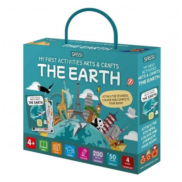 Sassi Arts & Crafts Kids Activity Sticker Colouring Book The Earth 4y+