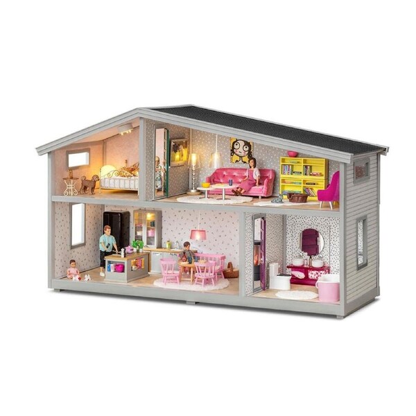 Lundby Life Doll's House 4-Room Box Miniature Dollhouse Toy 70x39cm 4y+