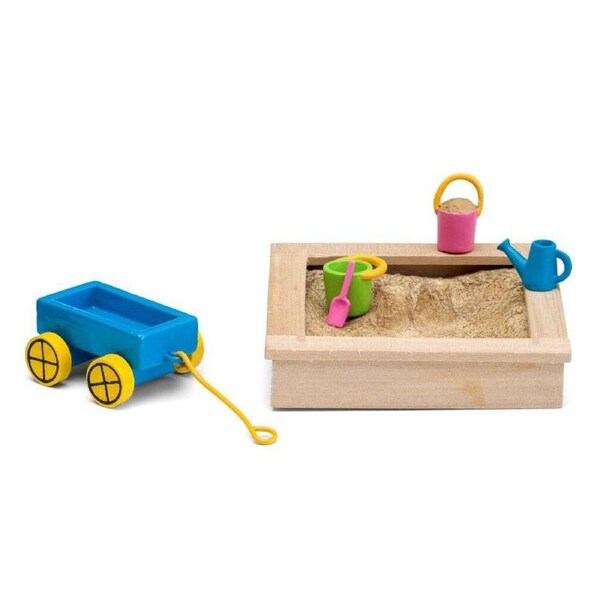 Lundby Smaland Wooden Sandbox 1:18 Miniature Dollhouse Toy Set 4y+