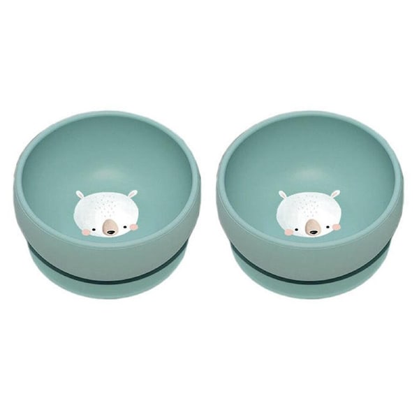 2PK Sassi Baby Microwaveable Silicone Feeding Meal Bowl Munchy The Bear 6m+