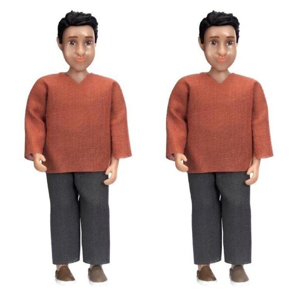 2PK Lundby Dolls House Jamie Dad 1:18 Miniature Figure Acessory Toy 3y+