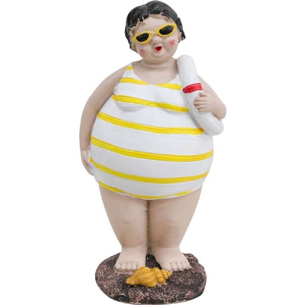 LVD Resin Coastal Beach Swimsuit Lady Home Decoration 9x7x17cm Elsie