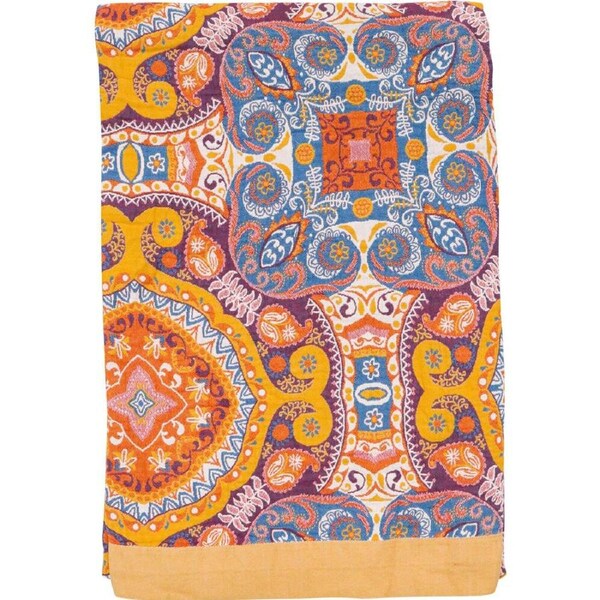 LVD 100% Cotton Paisley Print Throw Decor Blanket 230x200cm Arabella