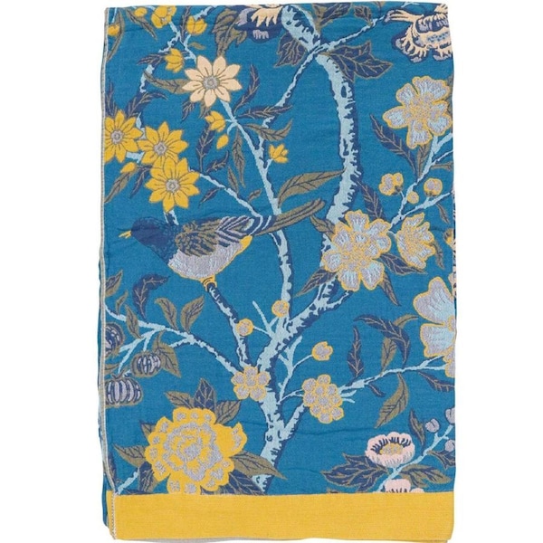 LVD 100% Cotton Floral Print Throw Decor Blanket 230x200cm Aurelia