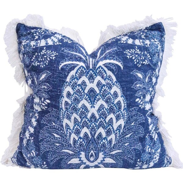 LVD Pine Jewel 100% Cotton Decorative Home Cushion Pillow 50x50cm Blue